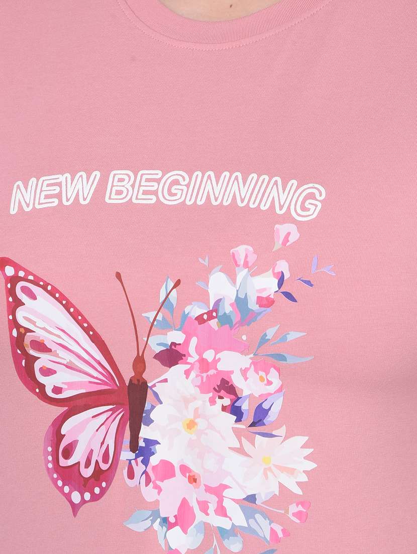 women front print cotton t-shirt - 20946364 -  Standard Image - 6