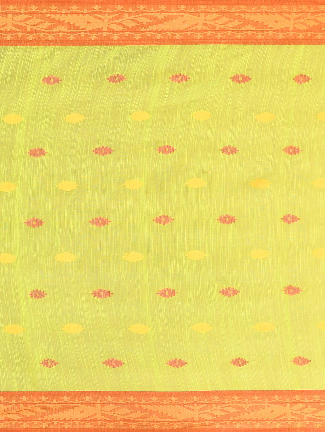 lime green handloom saree - 20946419 - Standard Image - 4