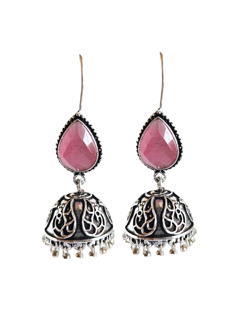 stylish oxidised silver plated ghungroo jhumka earrings - 20946442 -  Standard Image - 1