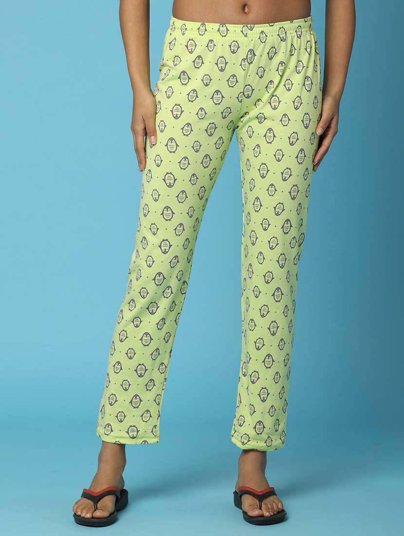 green cotton yoga pants track