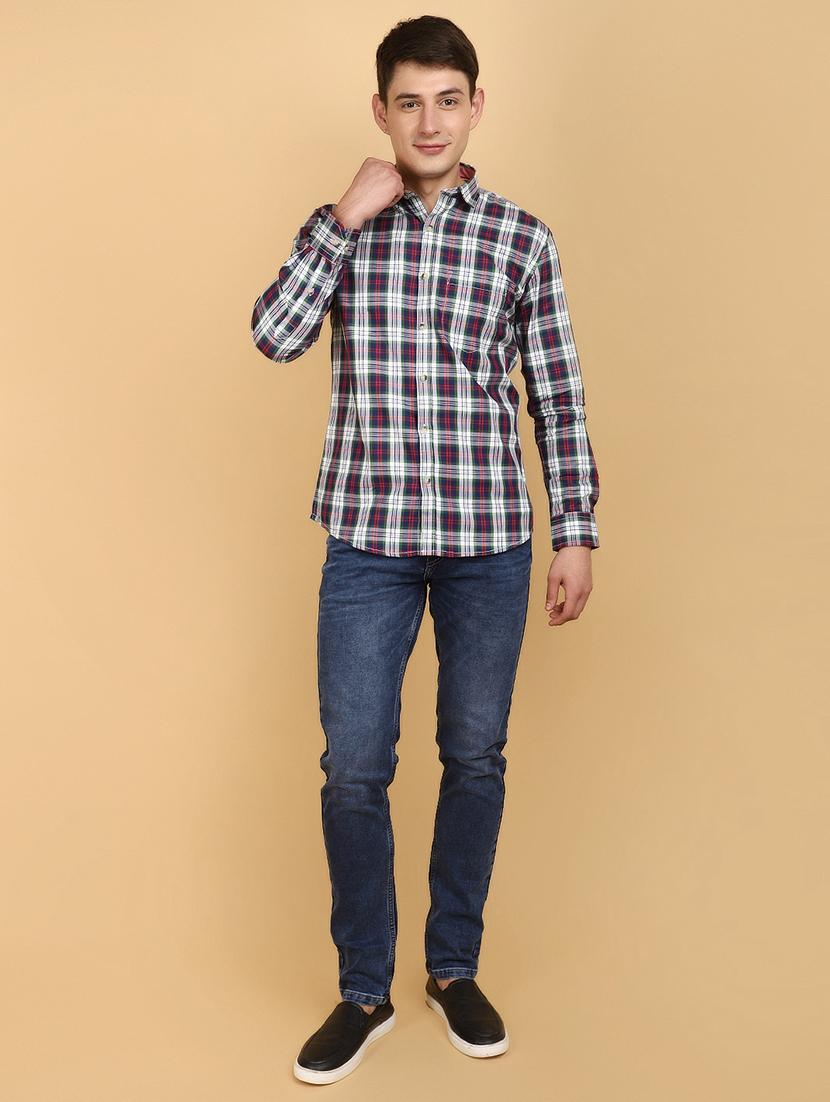 men checkered cotton casual shirt - 20946517 - Standard Image - 4