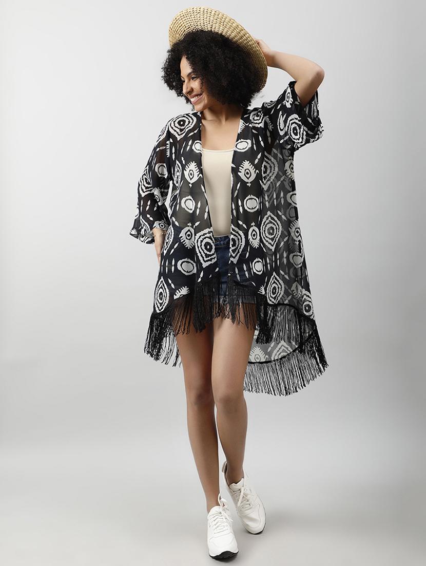women black printed regular shrug - 20947223 - Standard Image - 4