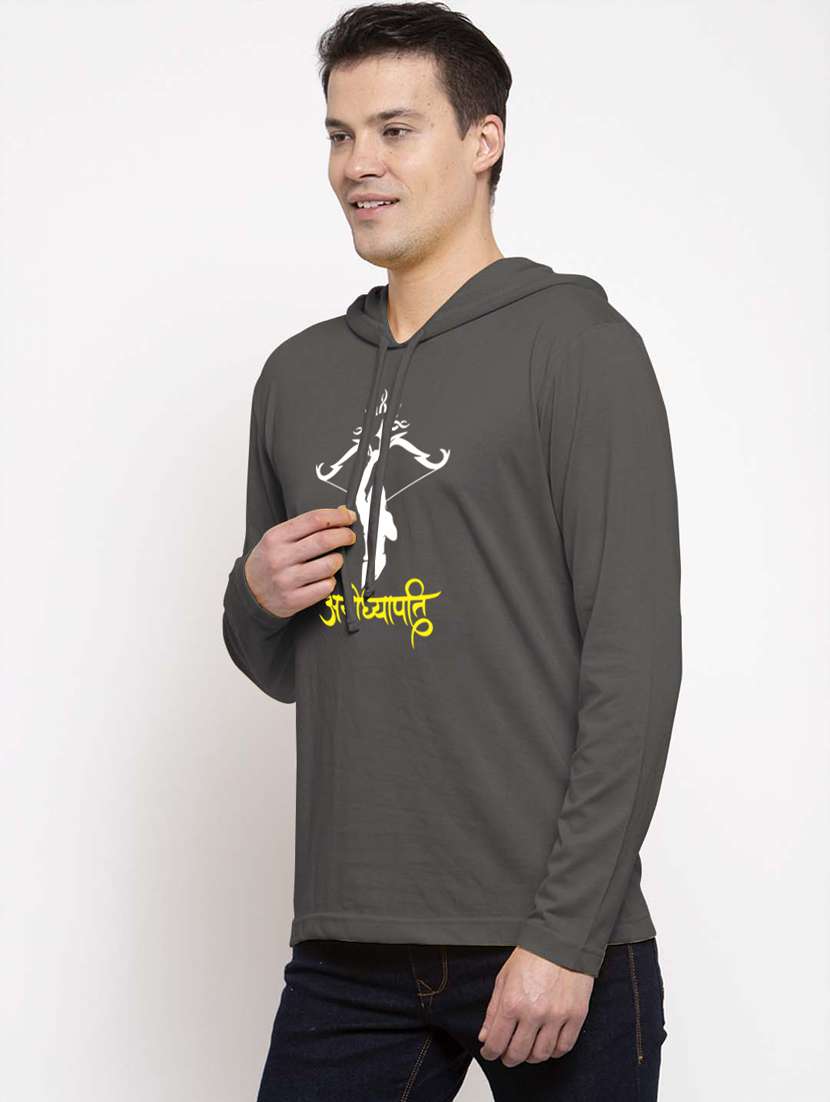 grey cotton chest print sweatshirt - 20947311 -  Standard Image - 1