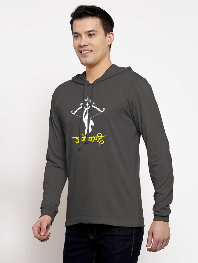 grey cotton chest print sweatshirt - 20947318 -  Standard Image - 1