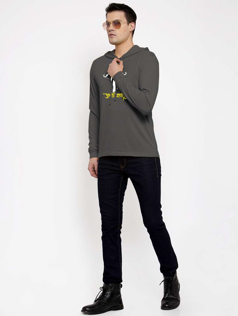 grey cotton chest print sweatshirt - 20947318 -  Standard Image - 4