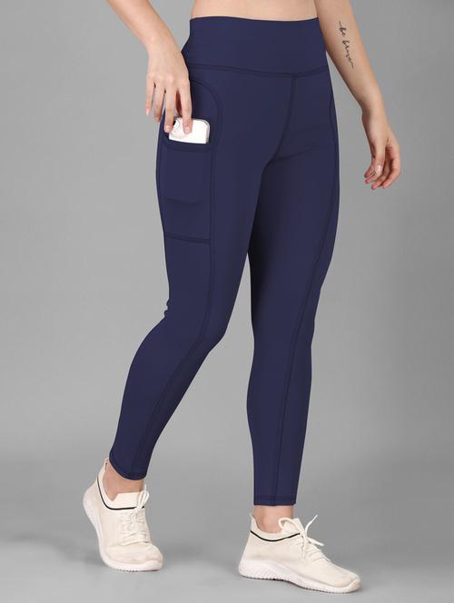 women solid ankle length tight - 20947482 -  Standard Image - 0