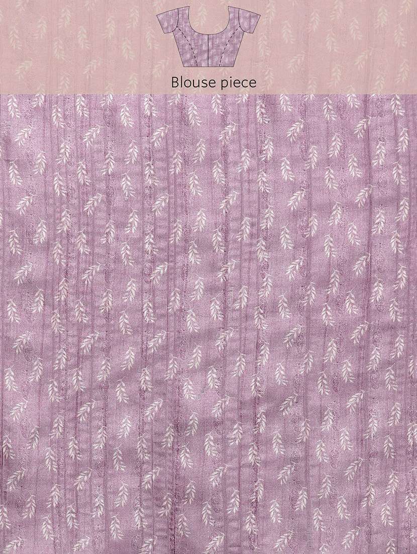 lavender silk printed saree - 20947837 - Standard Image - 4
