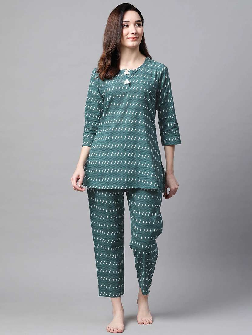 women green printed co-ord set