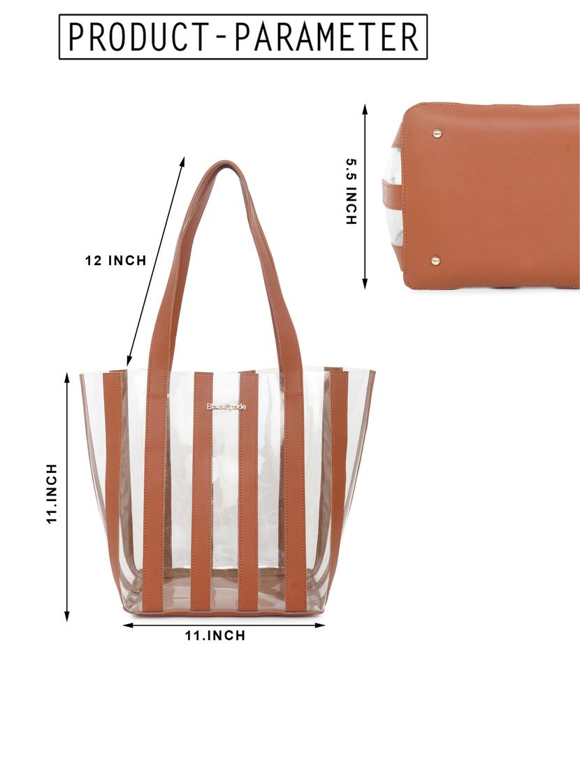 tan leatherette (pu) regular tote - 20948286 - Standard Image - 4