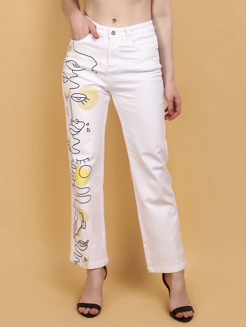 women mid rise printed straight jean - 20948384 -  Zoom Image - 0