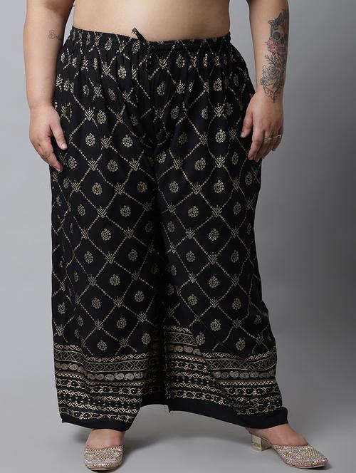 women printed rayon palazzo - 20948455 - Standard Image - 0