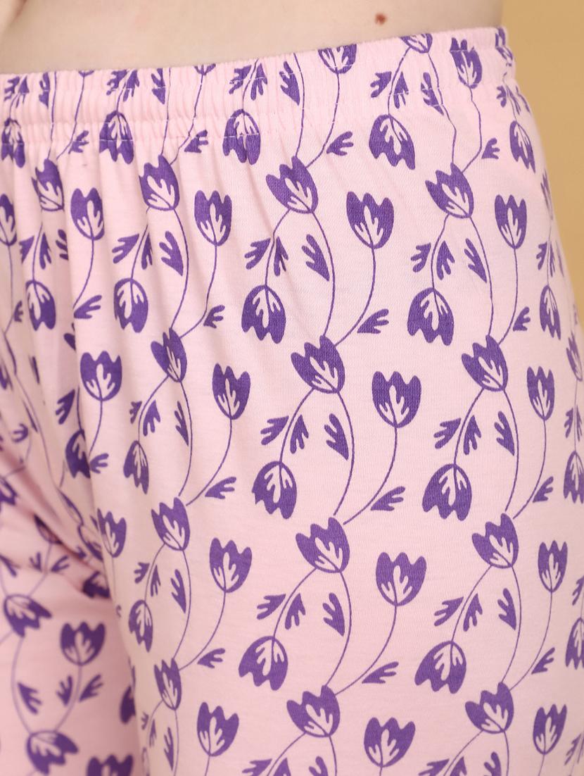 women printed mid rise track pant - 20948568 - Standard Image - 4