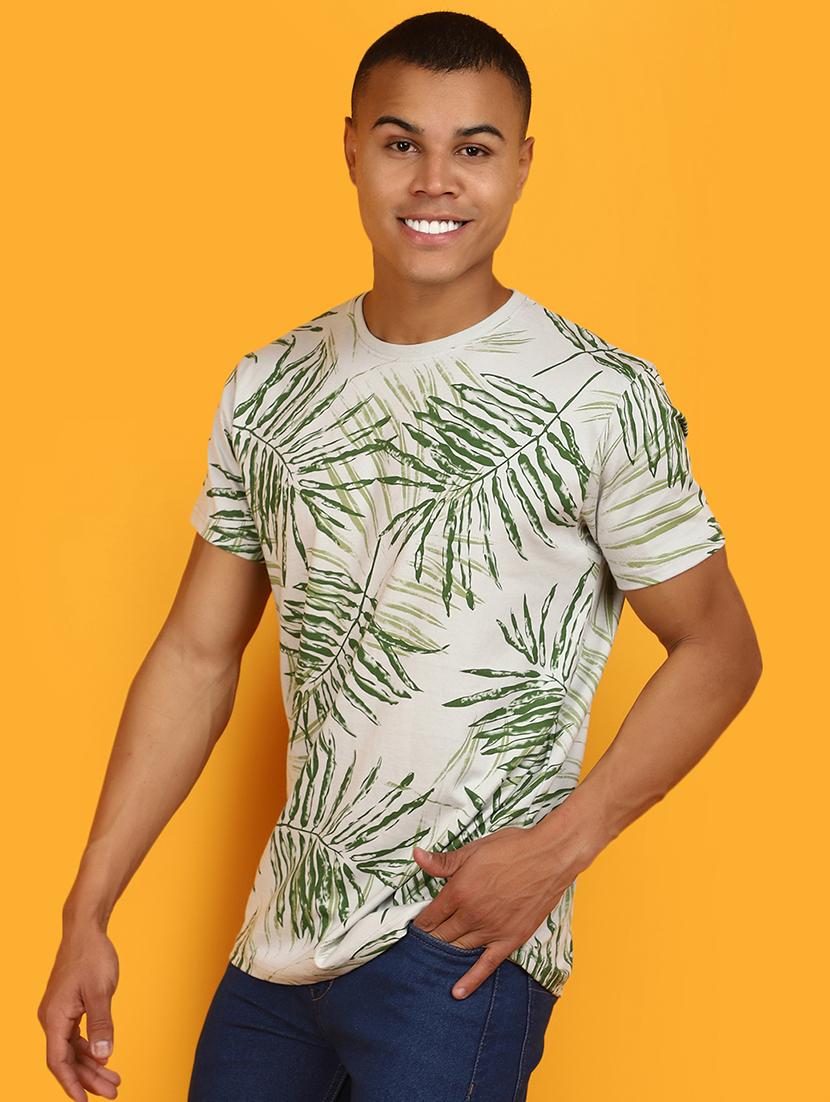 men round neck printed t-shirt - 20948574 - Standard Image - 1