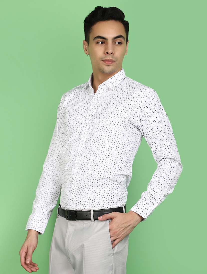 men long sleeved printed formal shirt - 20948602 -  Standard Image - 1