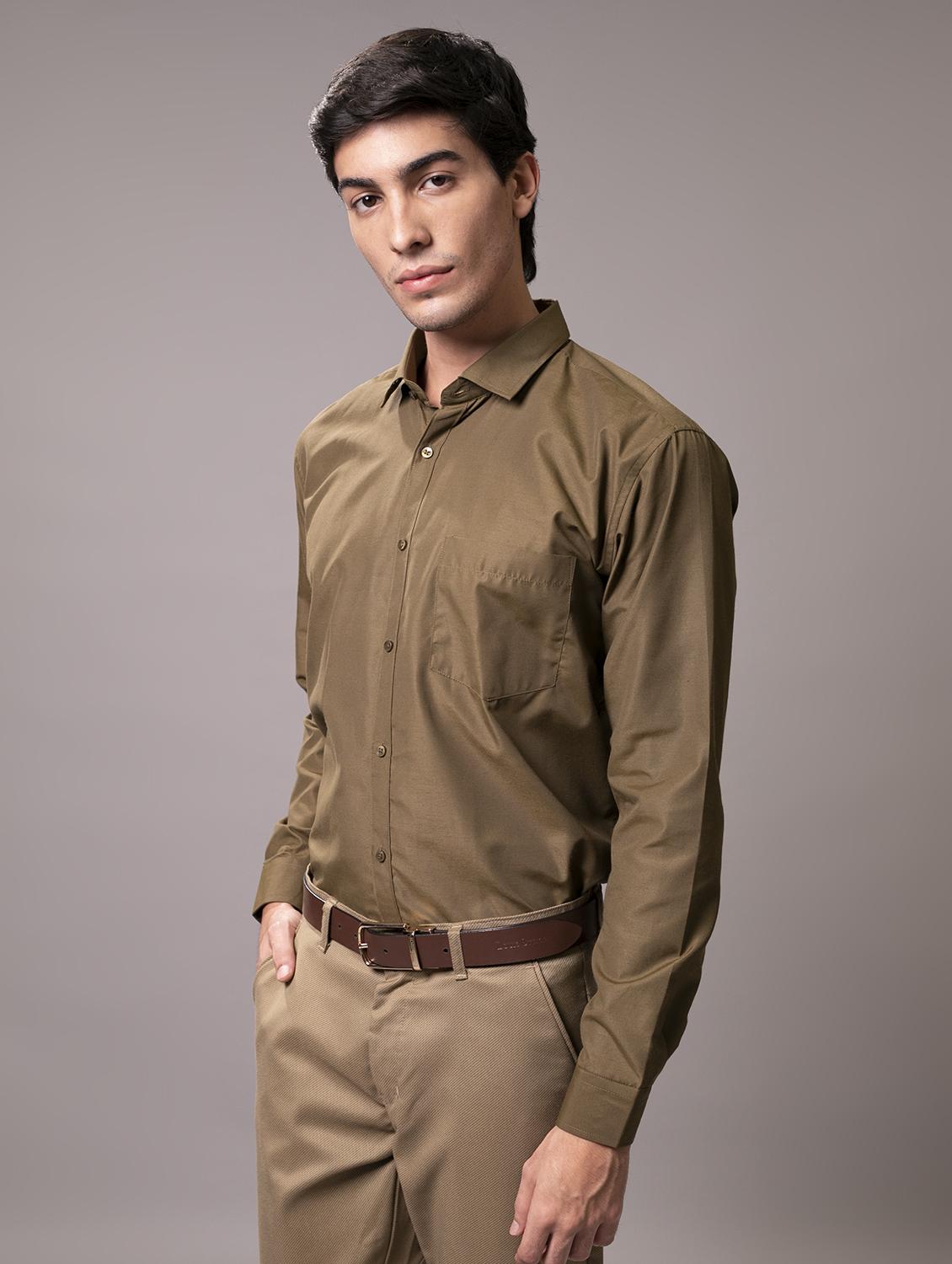men collared long sleeve formal shirt - 20948604 - Standard Image - 1