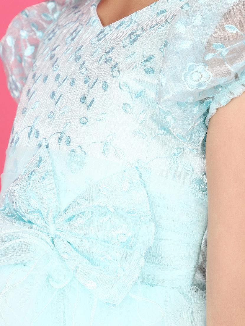 light blue embroidered detailed dress - 20948619 - Standard Image - 4
