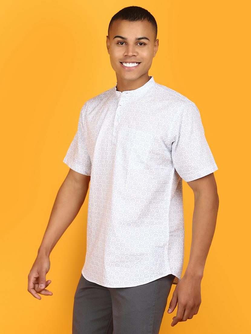 men short sleeved printed casual shirt - 20948645 - Standard Image - 1