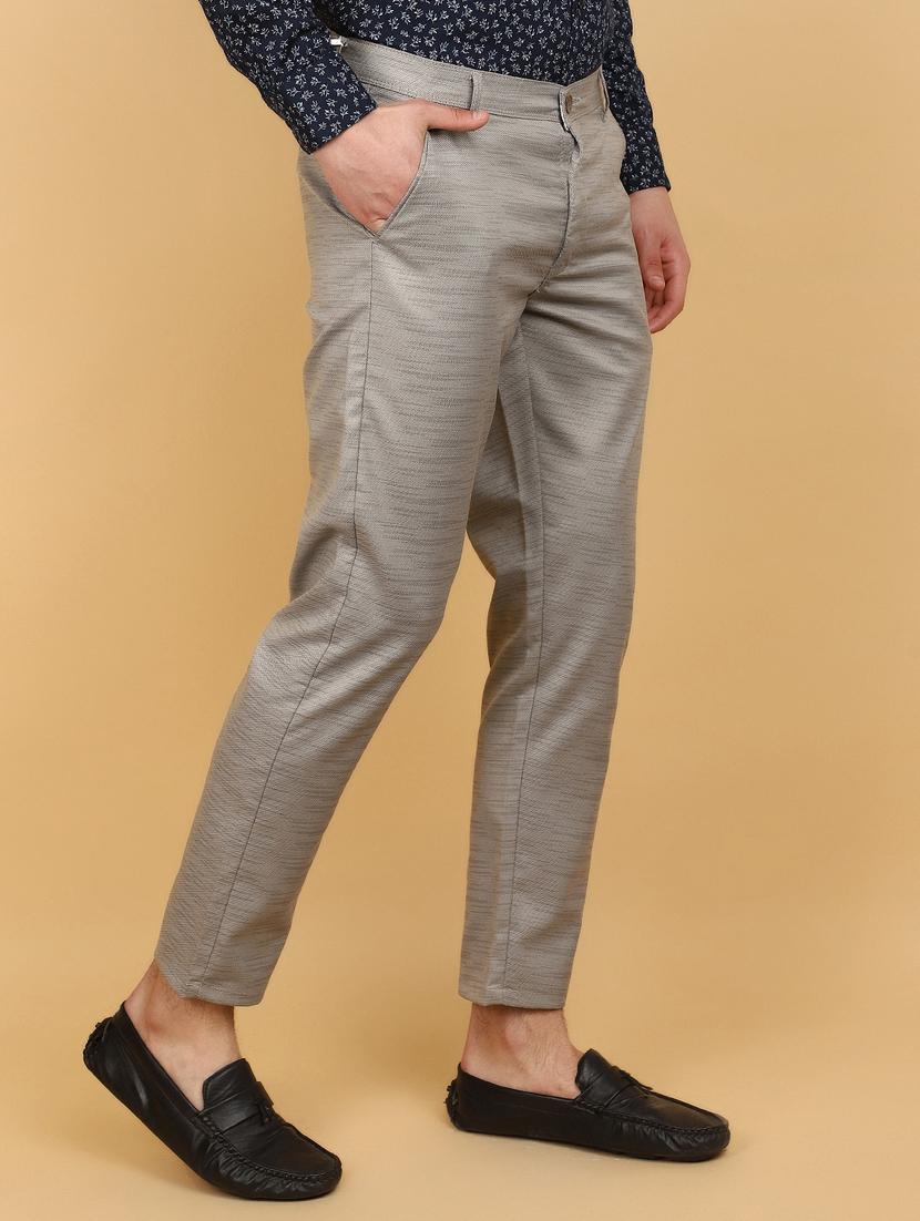 men solid ankle length chinos - 20948724 - Standard Image - 1