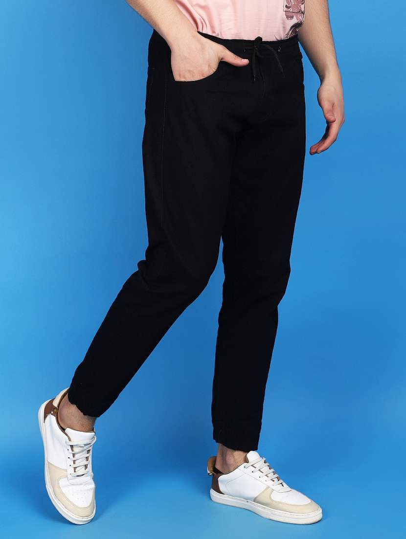 men solid mid rise full length jogger - 20948765 -  Standard Image - 1