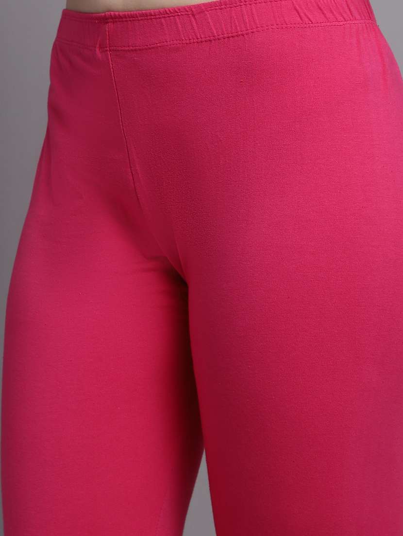 pink cotton lycra leggings - 20948853 -  Standard Image - 4
