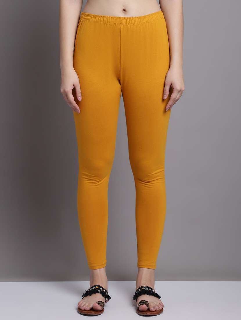 women multicolored solid set of 2 ankle length legging - 20951083 -  Standard Image - 1