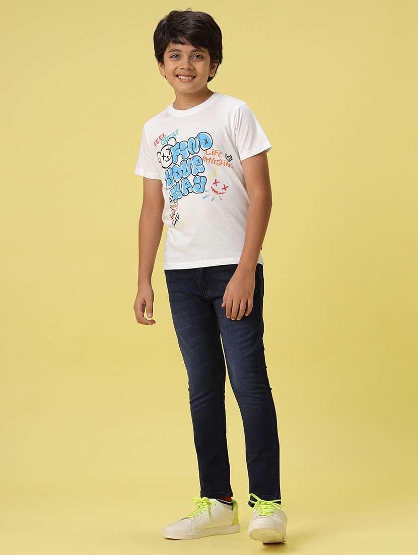 boys front print cotton t-shirt - 20951140 -  Standard Image - 4