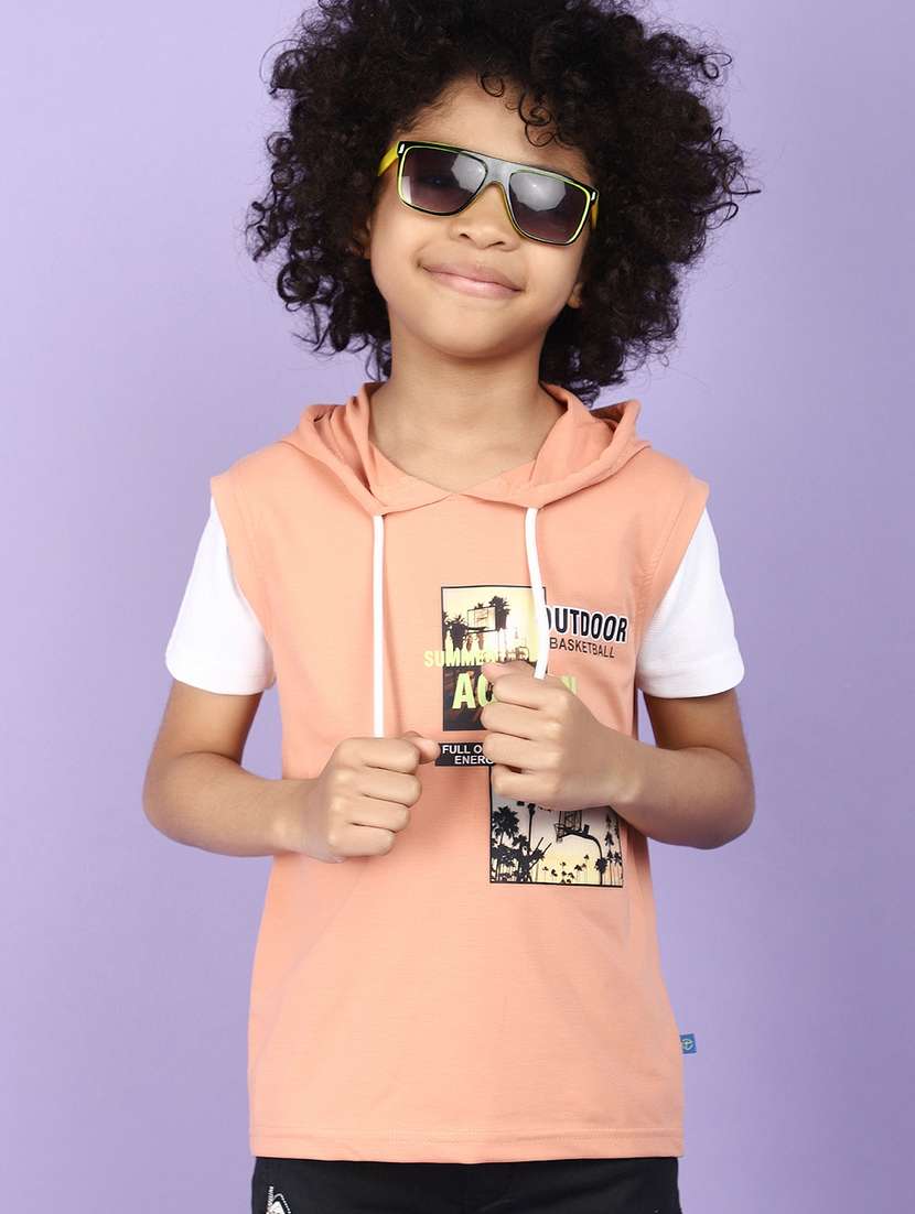 boys hooded graphic regular t-shirt - 20951169 -  Standard Image - 1