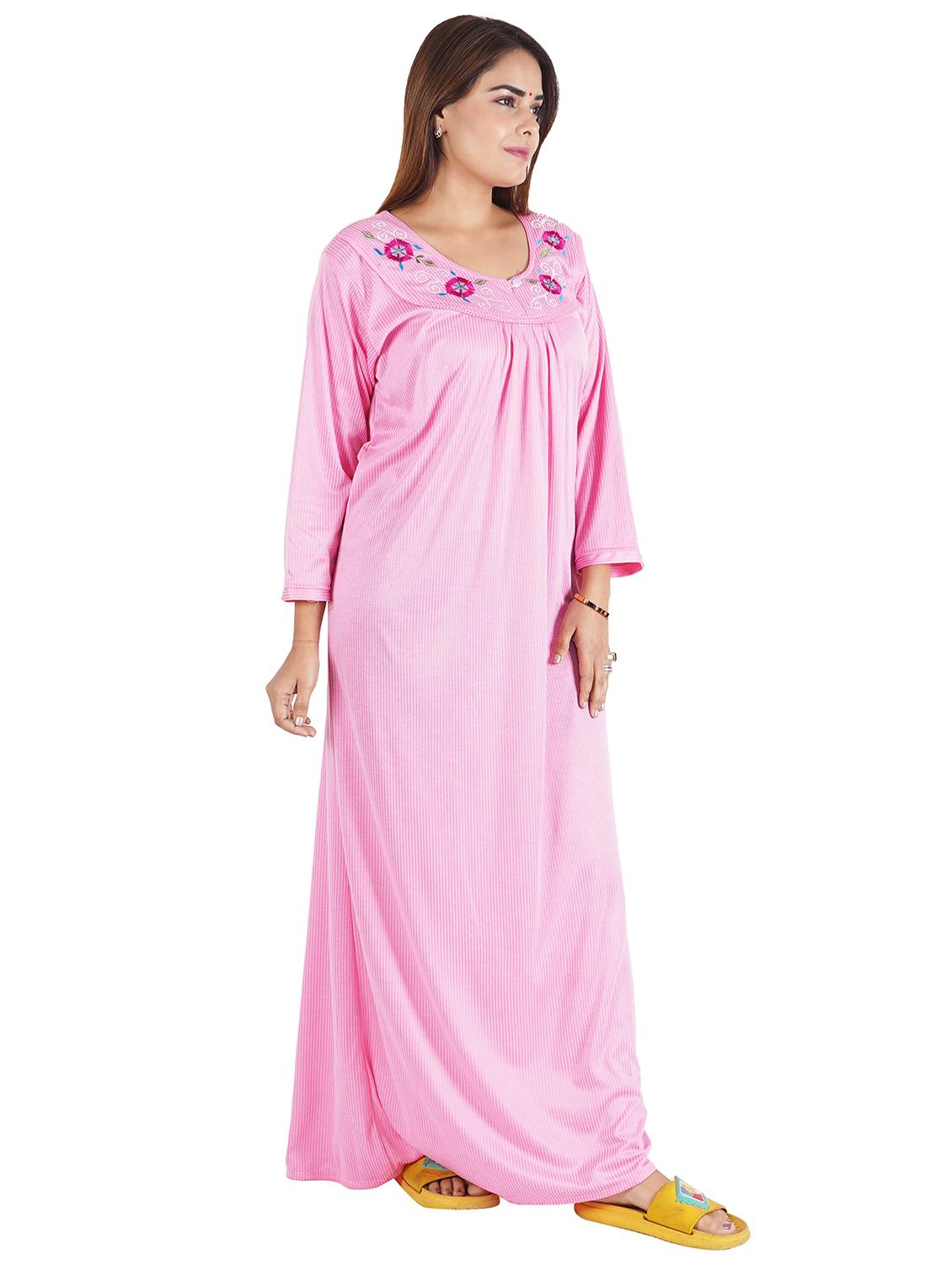 scoop neck embroidered nighty - 20957024 -  Standard Image - 1