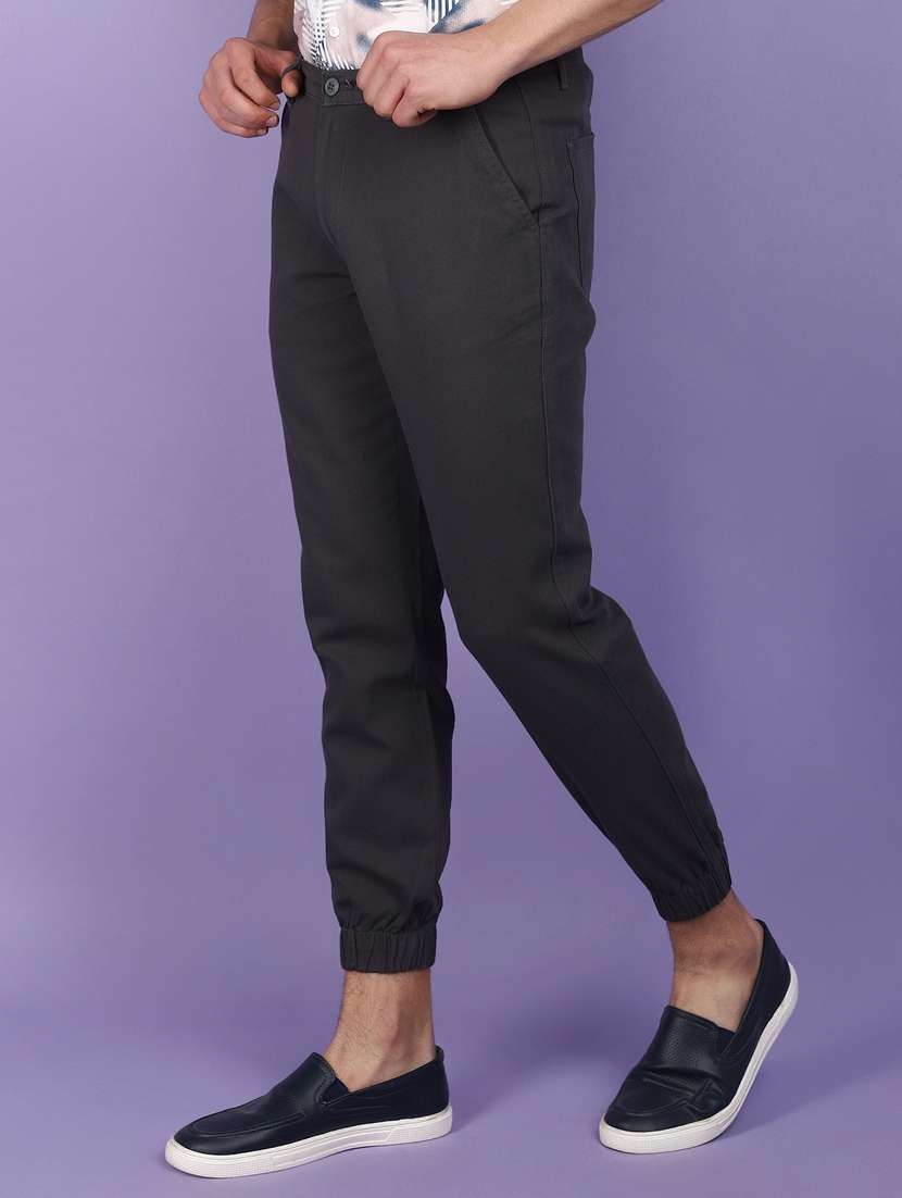 men solid ankle length joggers - 20957465 -  Standard Image - 1