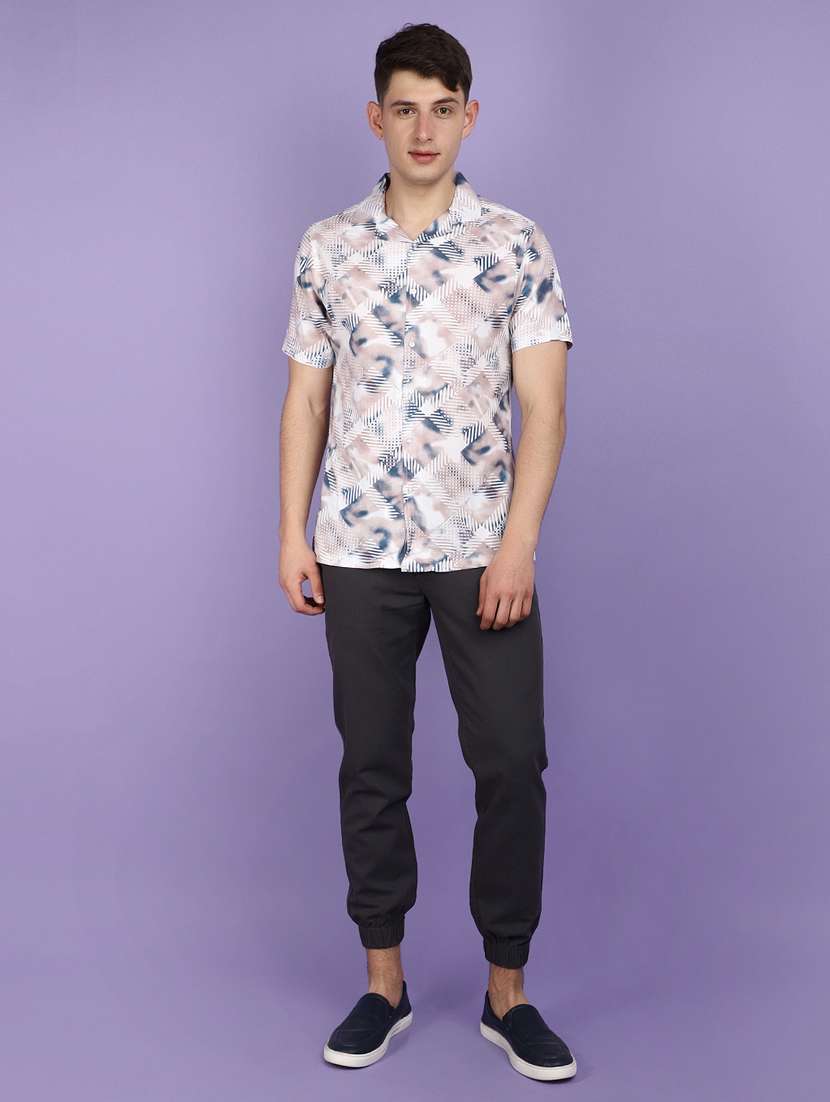 men solid ankle length joggers - 20957465 -  Standard Image - 4