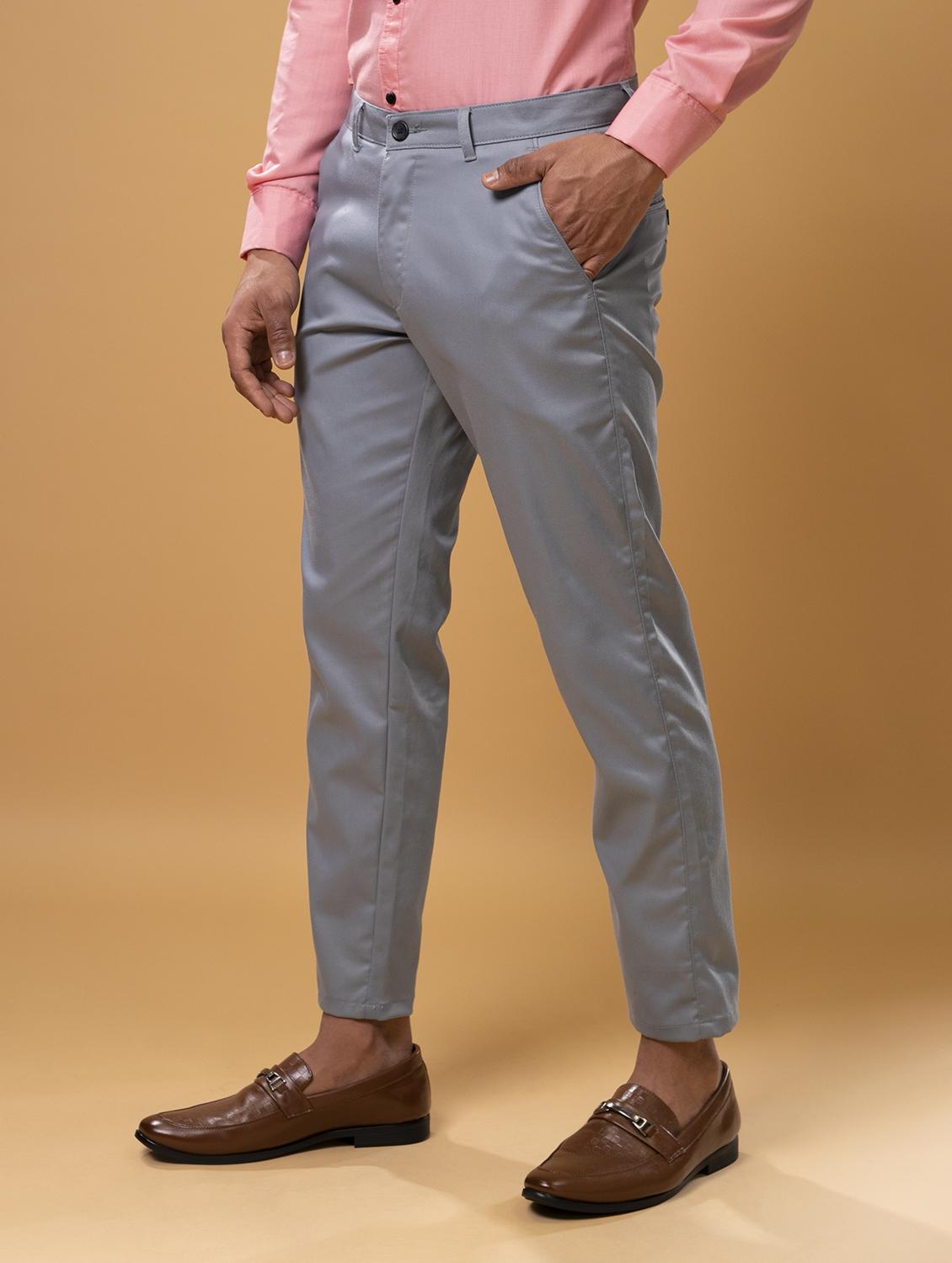men solid ankle length chinos - 20957468 - Standard Image - 1