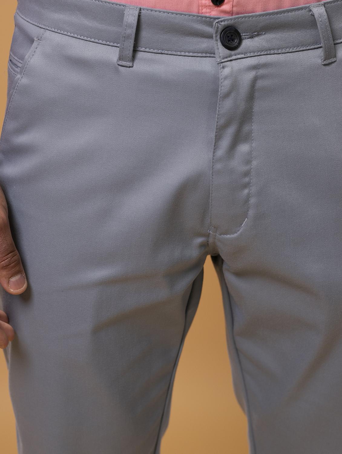 men solid ankle length chinos - 20957468 - Standard Image - 4