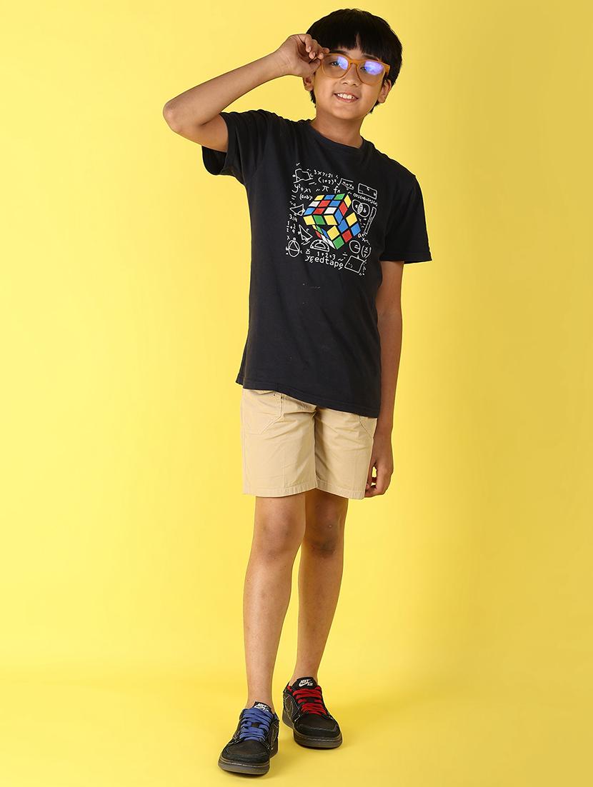 kids mid rise solid shorts - 20957472 - Standard Image - 4