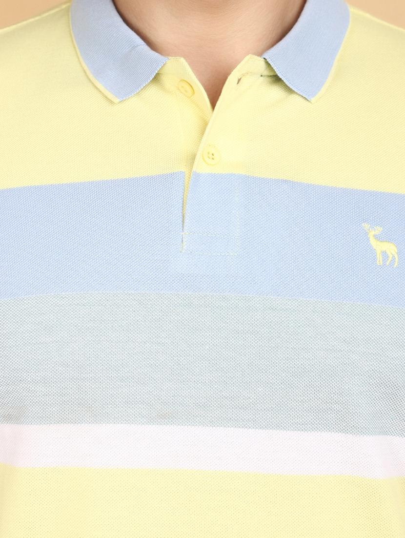 men multi colored regular fit polo t-shirt - 20957513 - Standard Image - 4