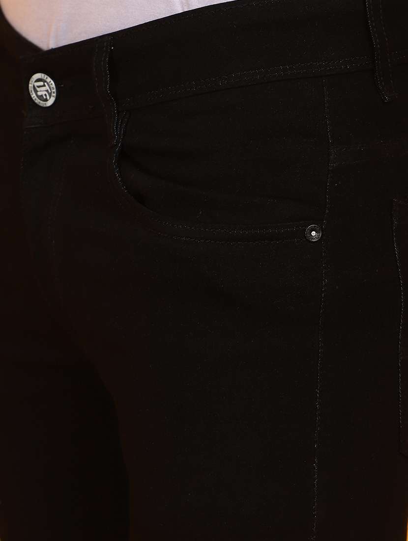 men mid rise plain denim jeans - 20957521 -  Standard Image - 4