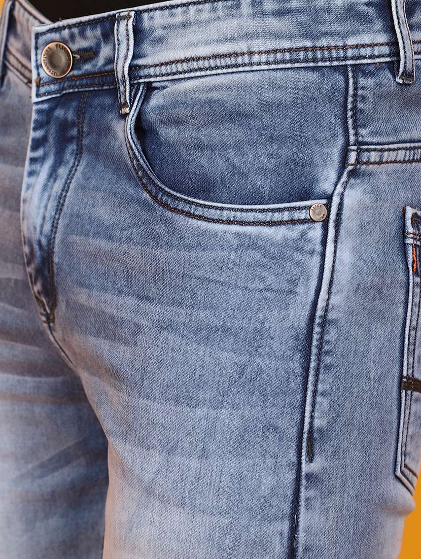 men mid rise washed denim jeans - 20957548 -  Standard Image - 4