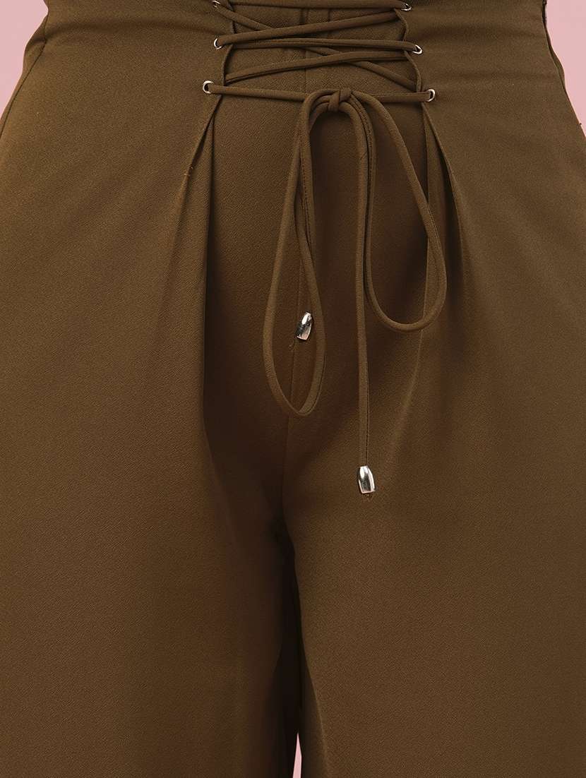 women solid wide leg trouser - 20958585 -  Standard Image - 4