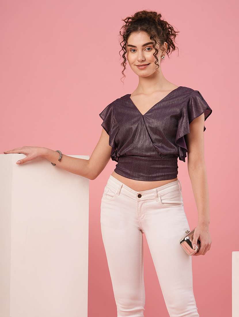 purple polyester regular top - 20958619 - Zoom Image - 0