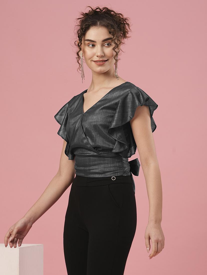 green polyester regular top - 20958620 -  Standard Image - 1