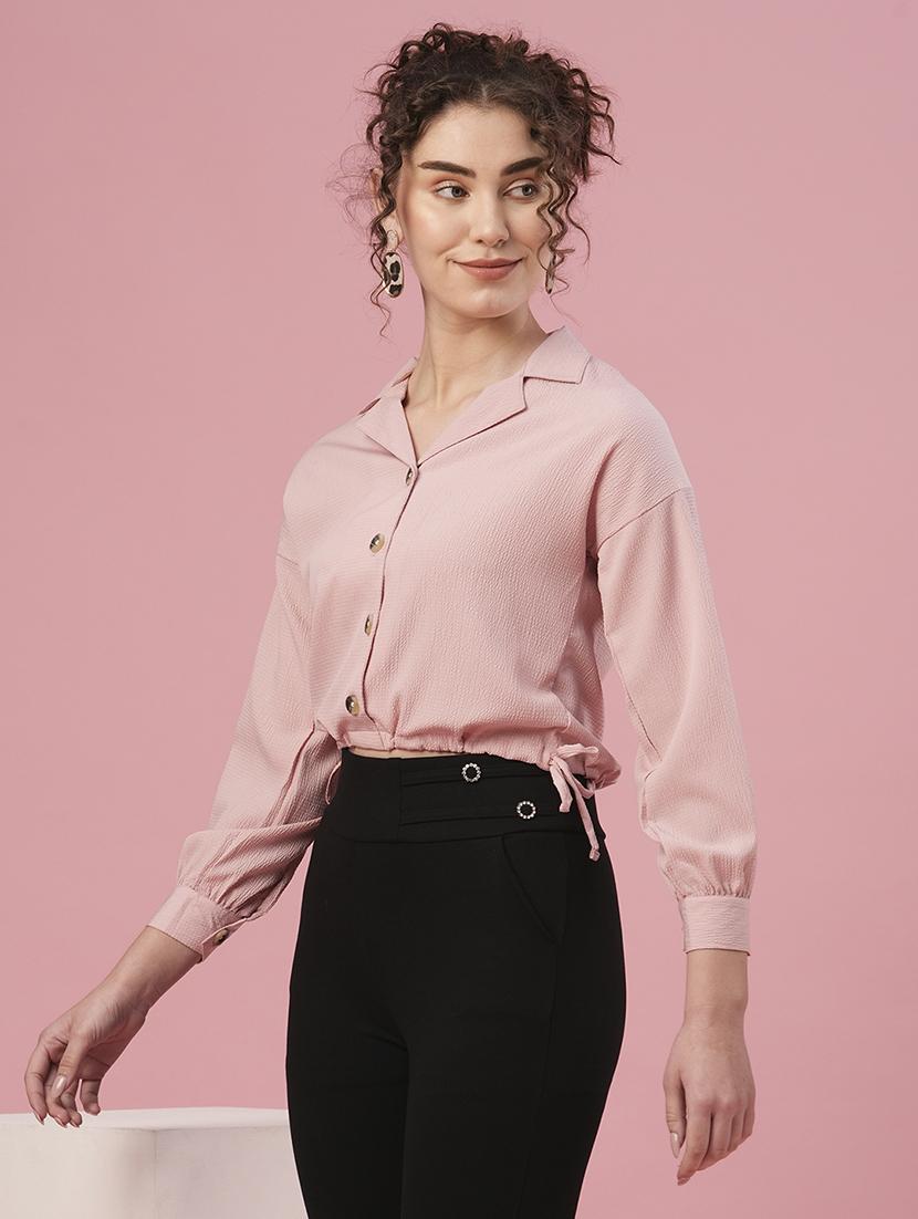 pink polyester regular top - 20958632 - Standard Image - 1