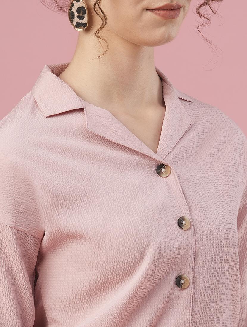 pink polyester regular top - 20958632 - Standard Image - 4