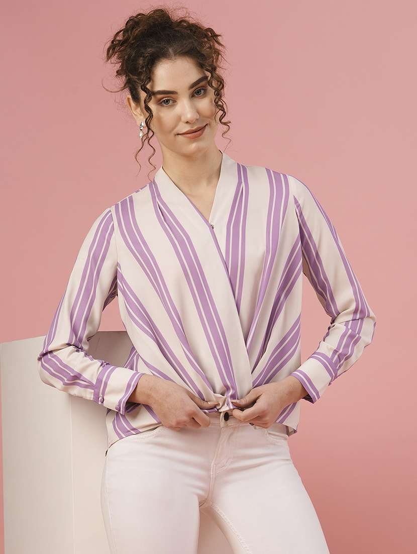 off white polyester regular top - 20958633 - Zoom Image - 0