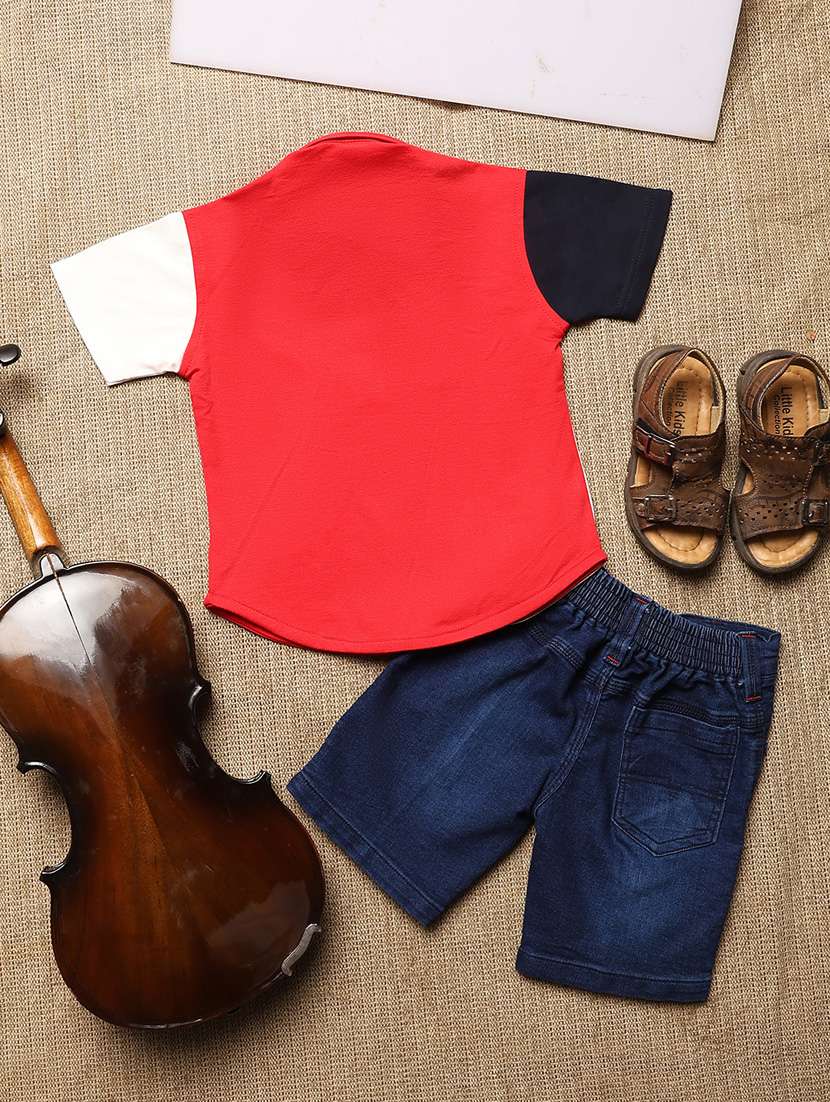 boys short sleeve printed shorts set - 20958732 -  Standard Image - 1