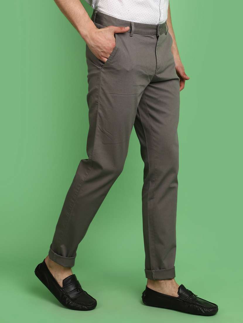 men solid full length chinos  - 20958749 -  Standard Image - 1