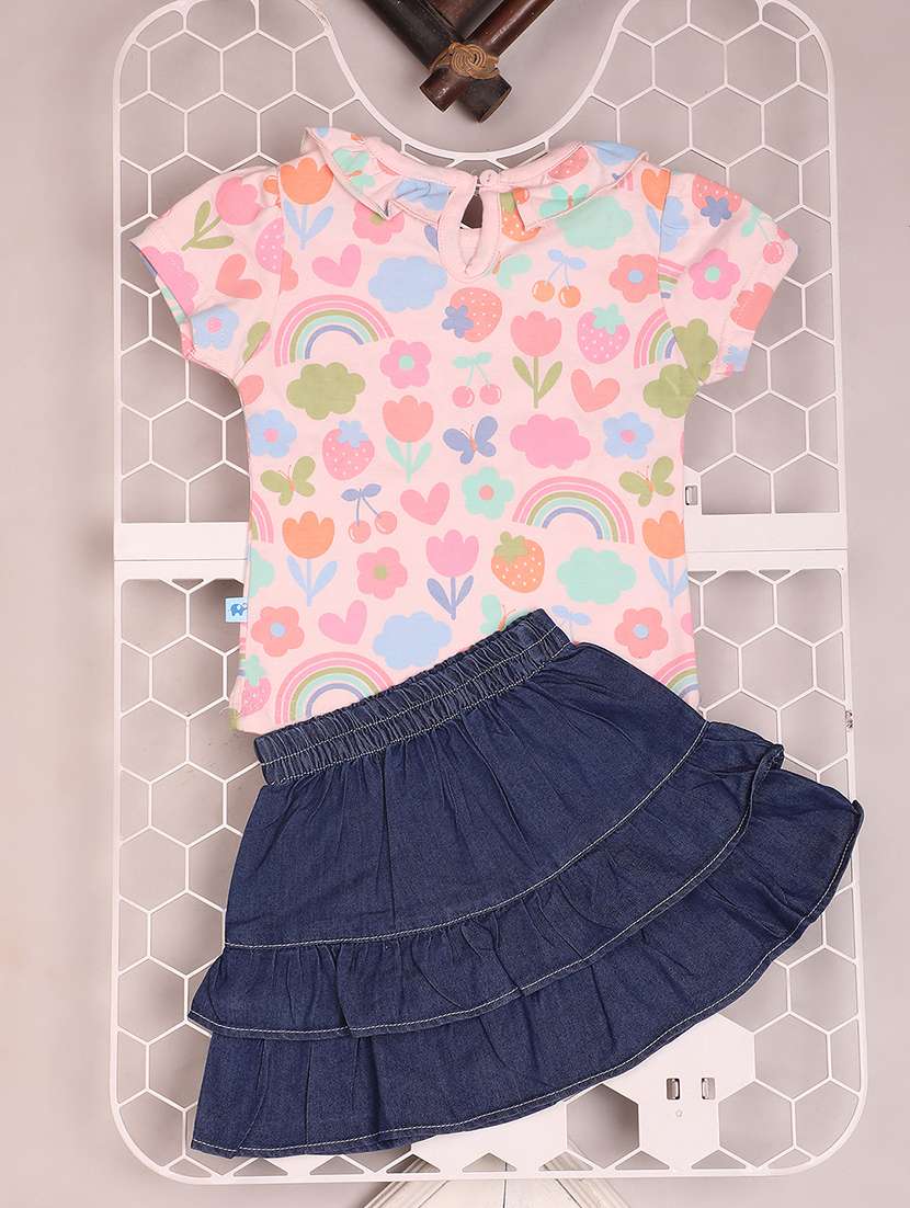 girls printed skirt top set - 20958787 -  Standard Image - 1