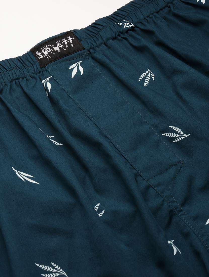 men teal printed boxer - 20960516 -  Standard Image - 6