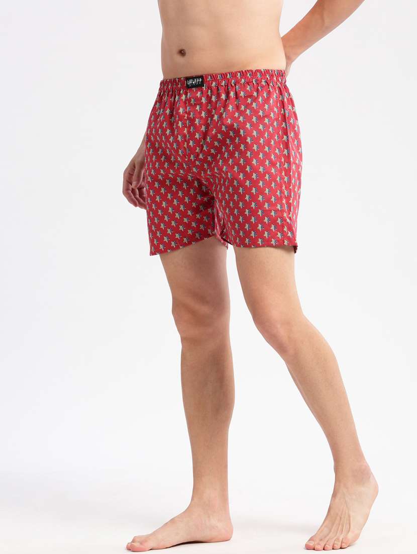 men rust printed boxer - 20960522 -  Standard Image - 1