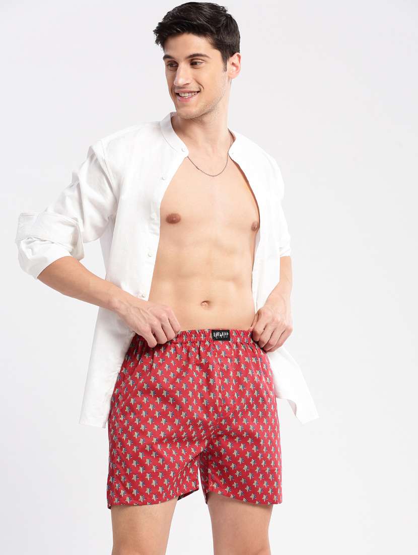 men rust printed boxer - 20960522 -  Standard Image - 4