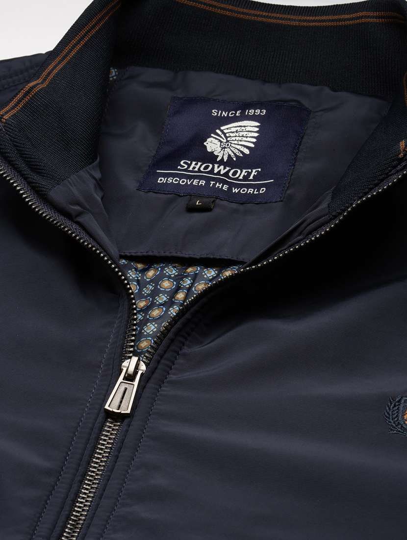 solid navy blue casual jacket - 20960536 - Standard Image - 6