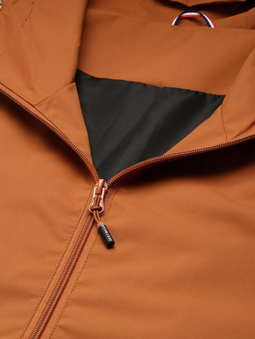solid rust detailed casual hooded jacket - 20960558 - Standard Image - 6